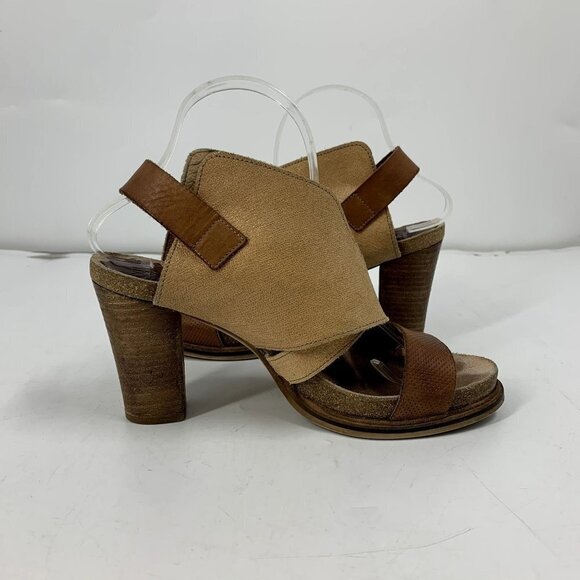 Anthropologie Coque Terra Sanne Block Heel Leather Sandal Size US 8 EU 39 - Picture 4 of 14